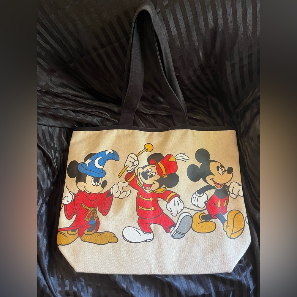 Disney Mickey Mouse Decades Large Canvas Tote Bag